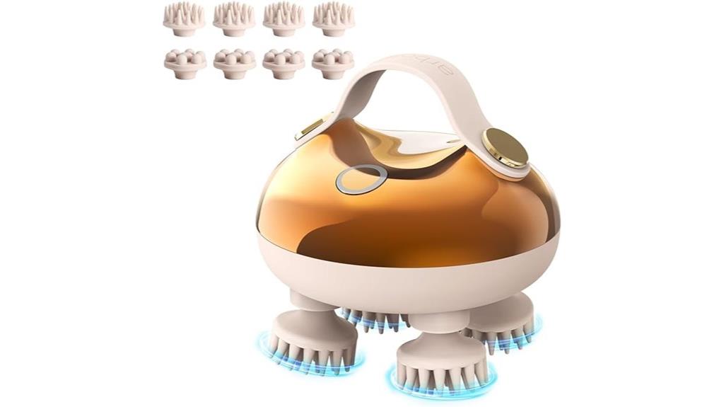 electric scalp massager with cat scratcher
