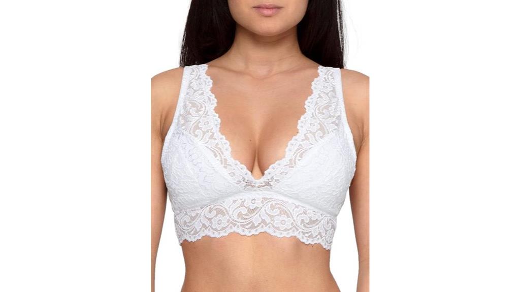 elegant lace wireless bralette