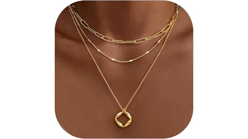 elegant layered gold necklaces