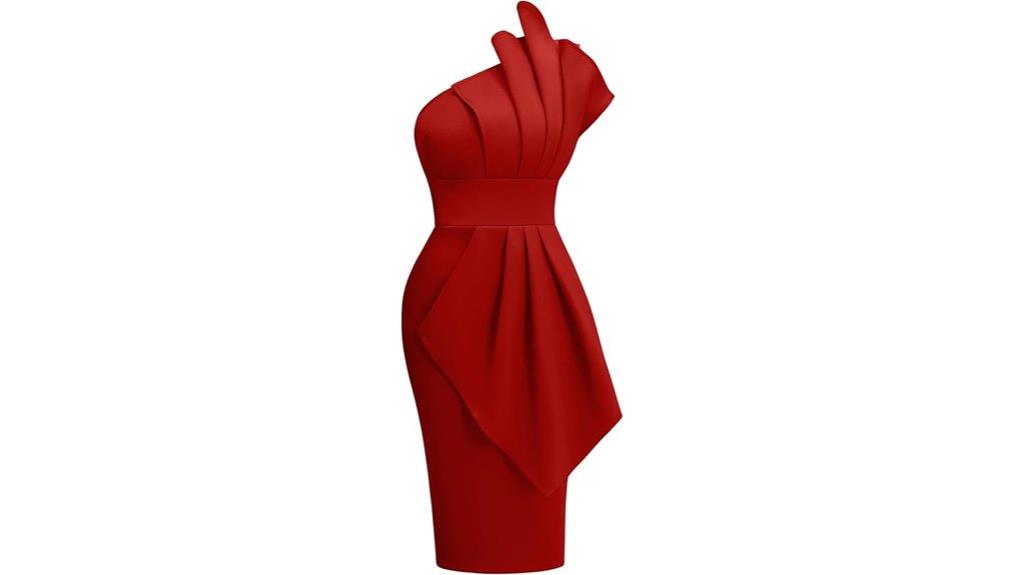 elegant one shoulder midi