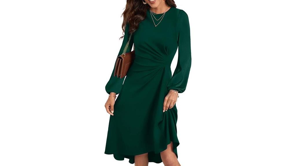 elegant ruched high low dress