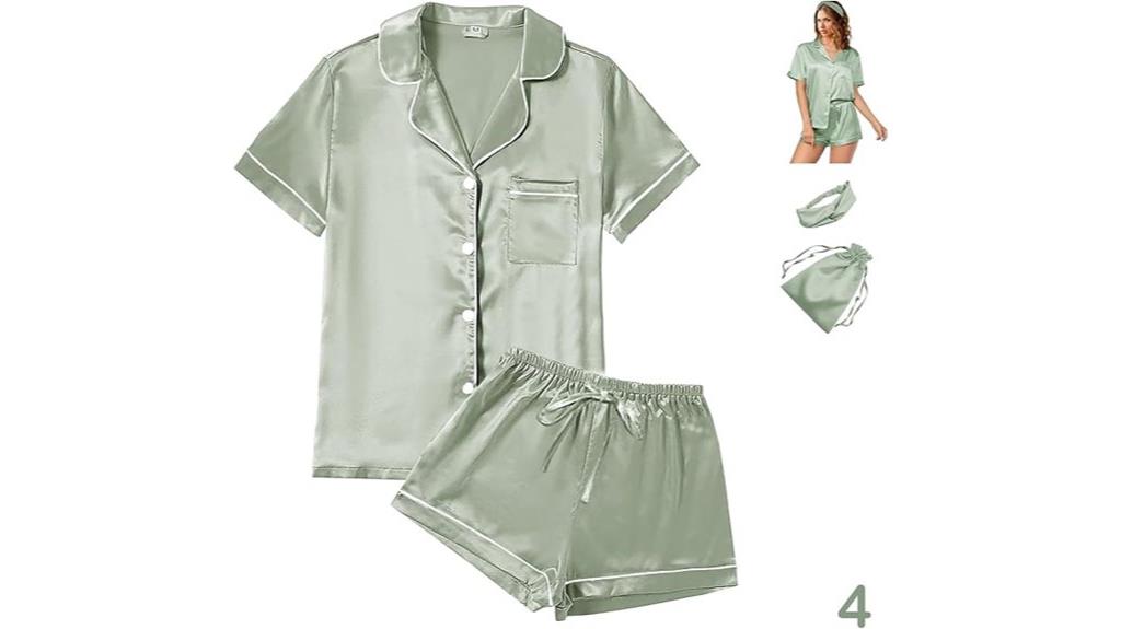 elegant satin sleepwear ensemble