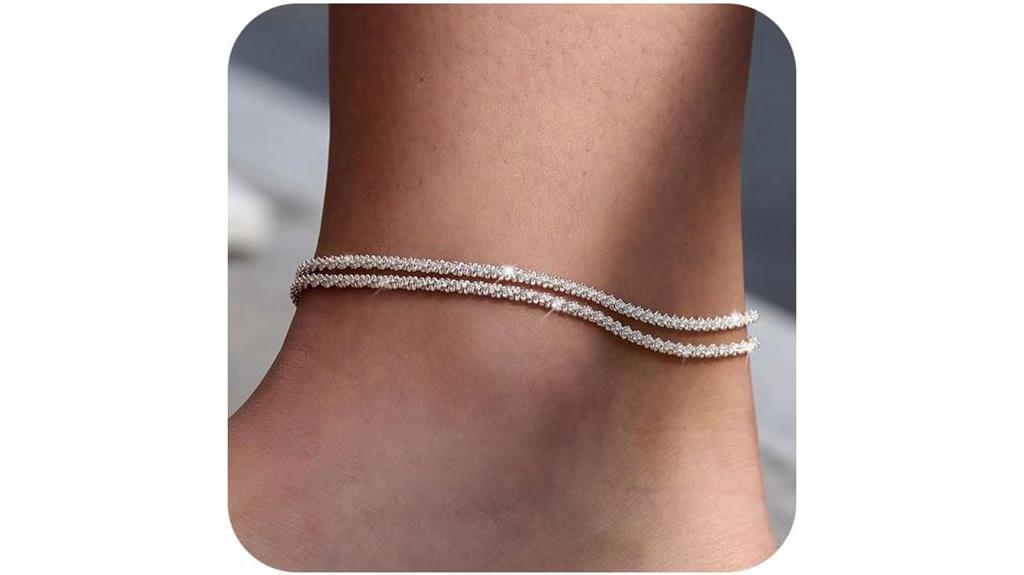 elegant silver ankle jewelry