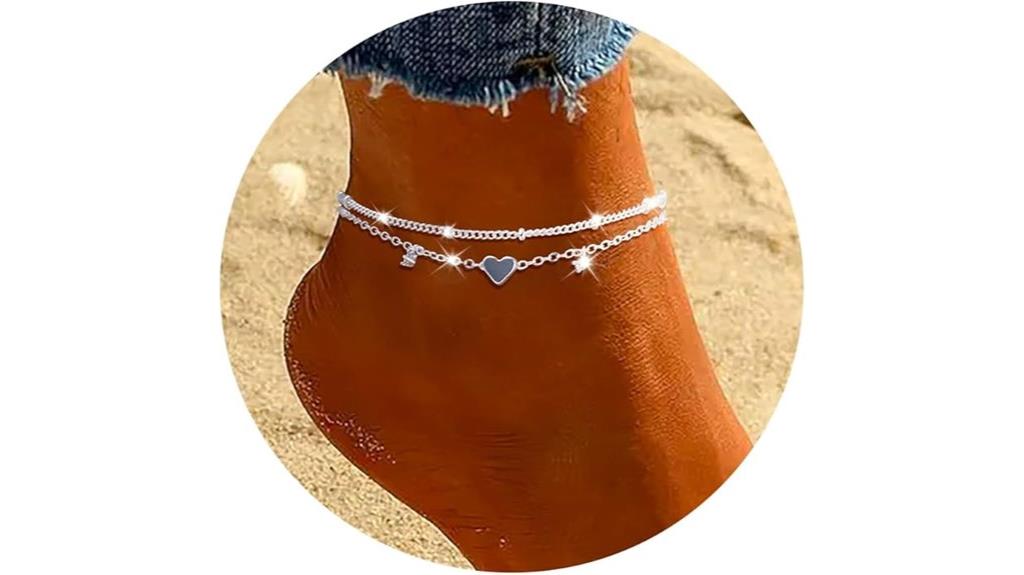 elegant silver anklet jewelry