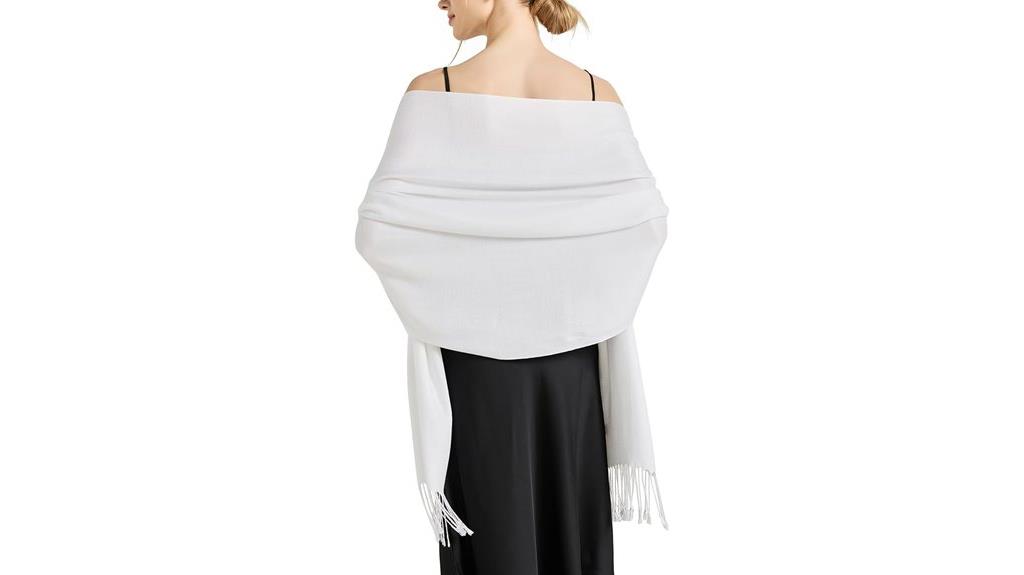 elegant solid pashmina shawl