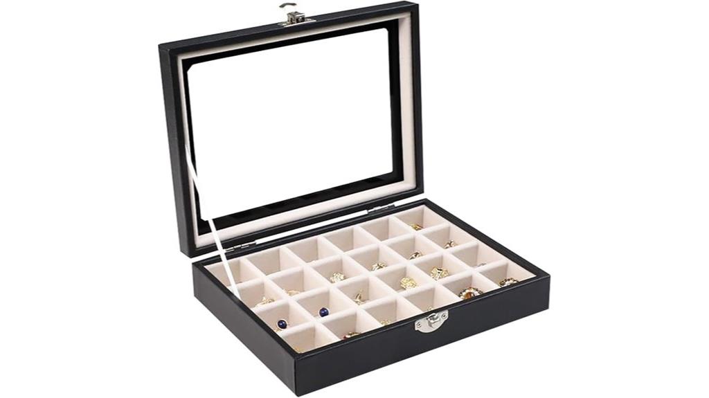 elegant velvet lined jewelry case