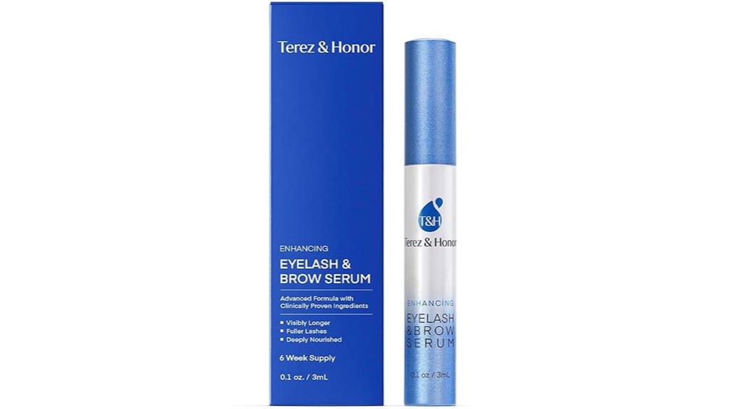 enhances eyelashes and eyebrows