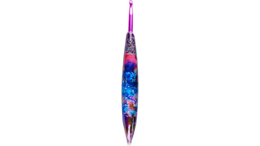 ergonomic resin crochet hook