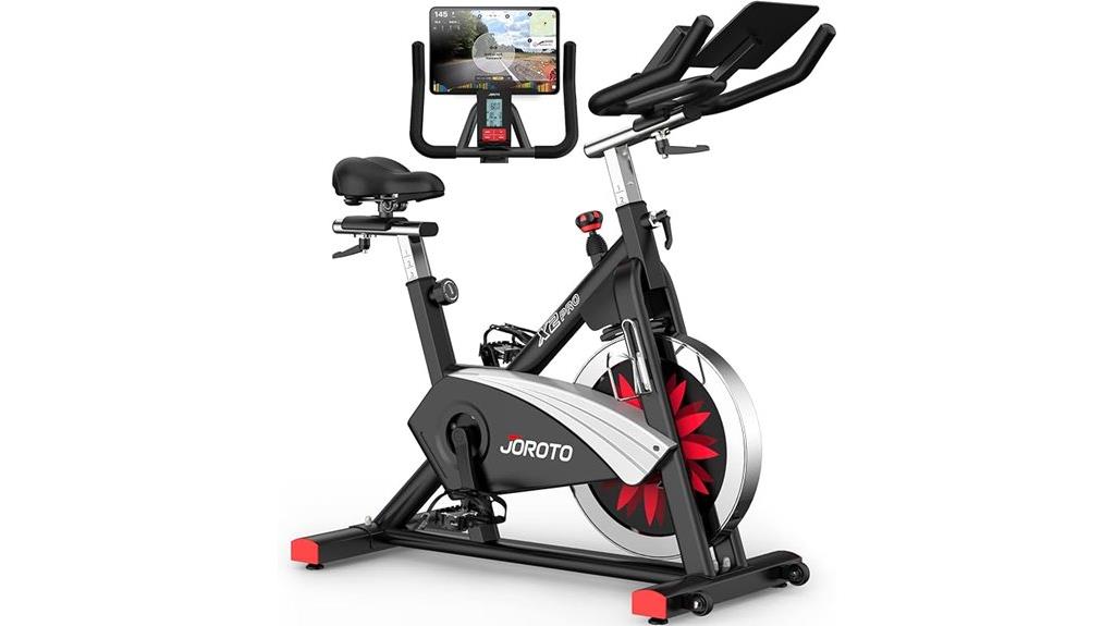 exercise bike with tablet mount