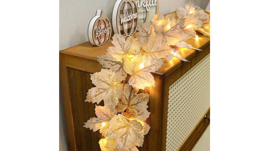 fall garland with lights