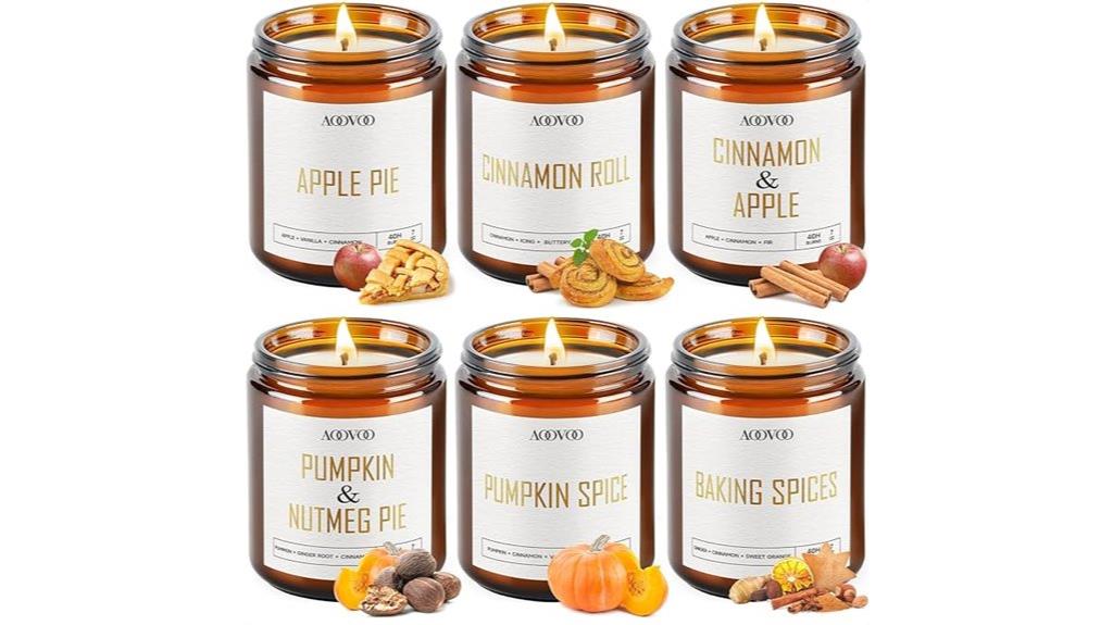 fall scented candle set