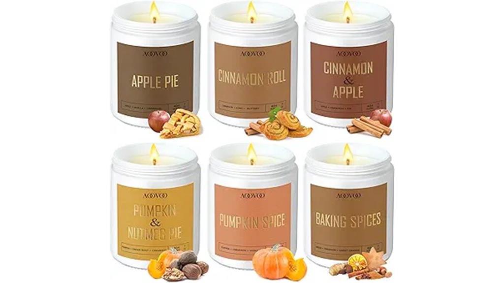 fall scented candle set