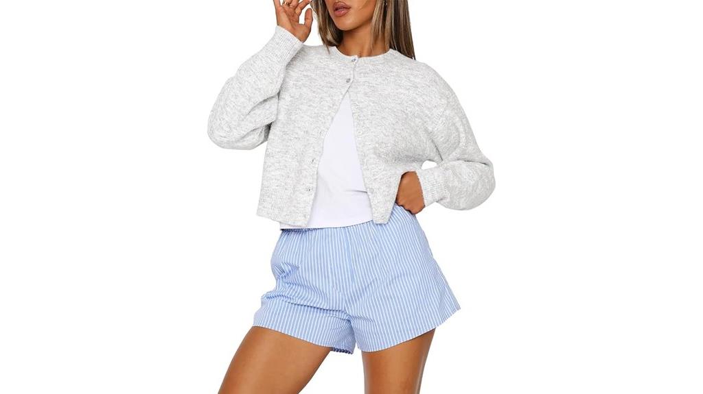 fashionable women s cropped cardigan