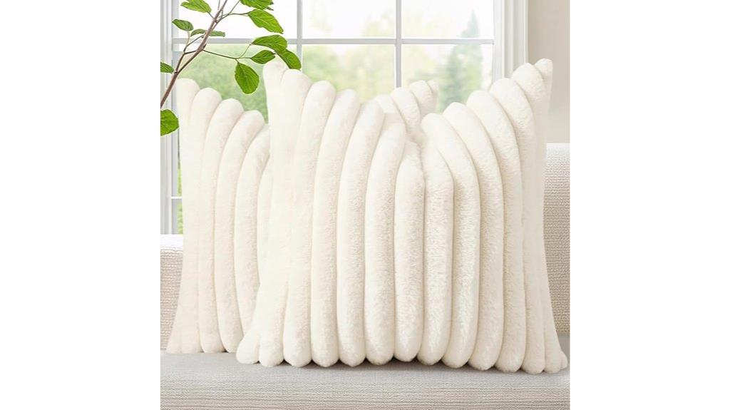 faux fur pillow set