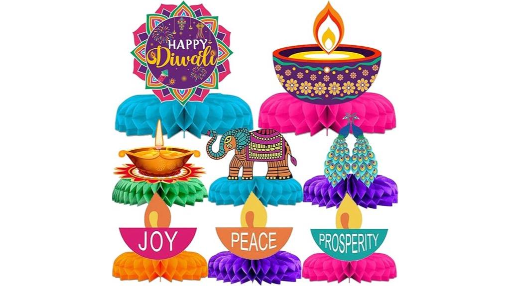 festive diwali honeycomb centerpieces
