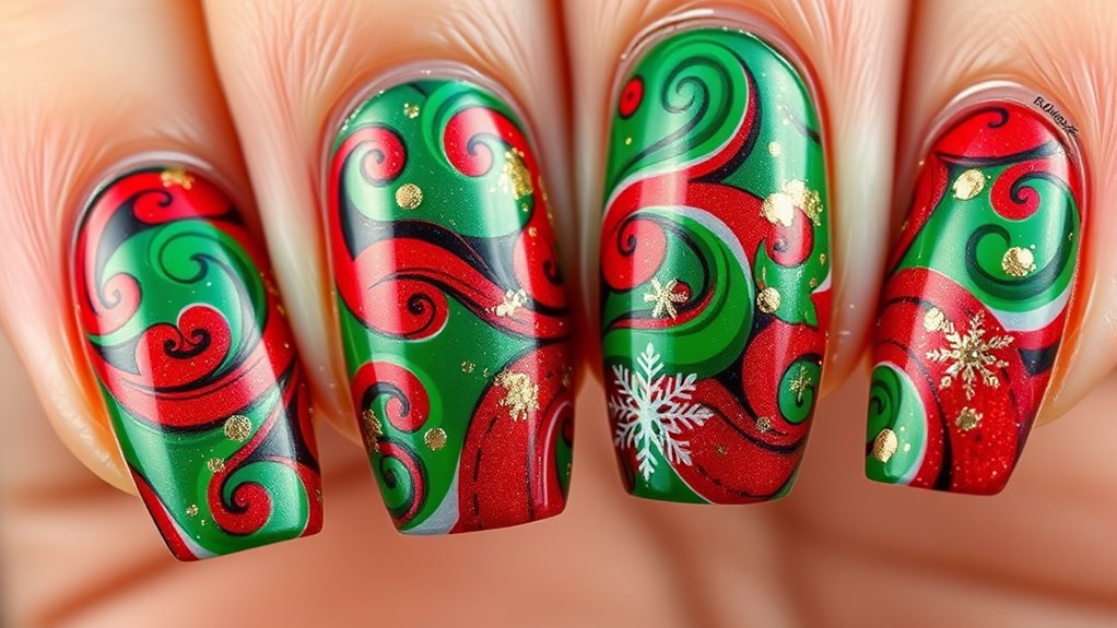festive holiday nail art