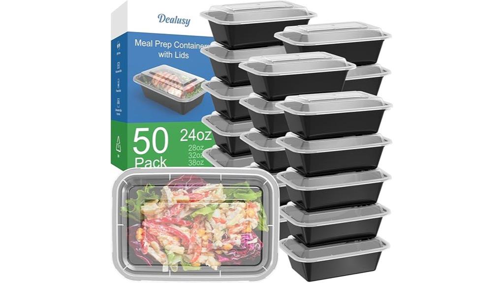 fifty 24oz meal containers