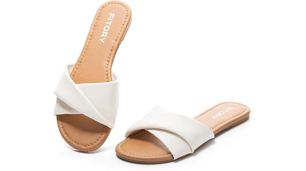 flat leather summer sandals