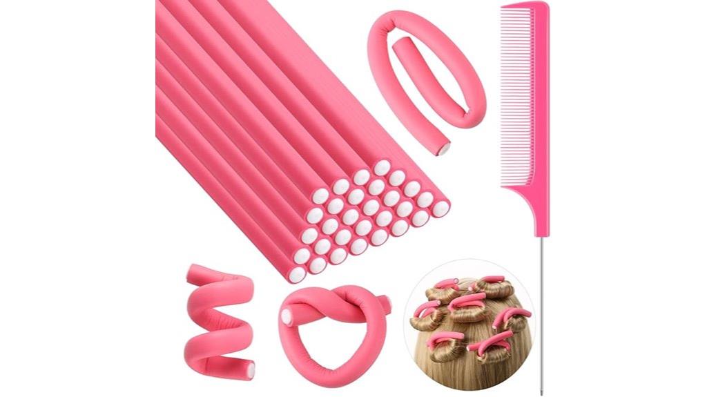 flexible curling rod set