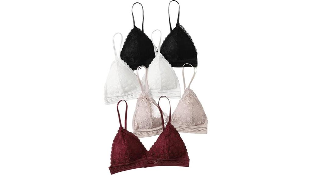 floral lace adjustable bralette