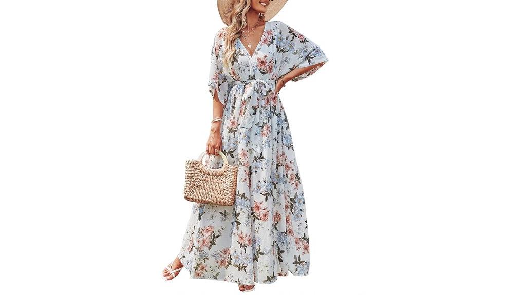 floral v neck summer dress
