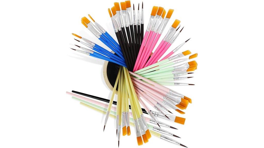 forty eight acrylic brush set