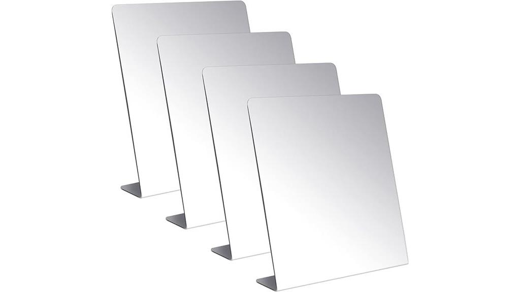 four piece acrylic mirror set
