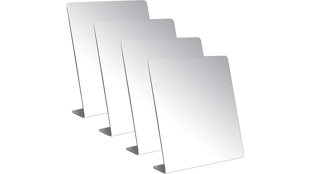 four piece acrylic mirror set