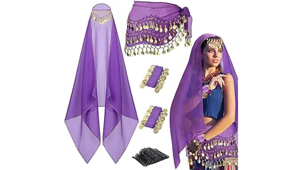 four piece belly dance costumes