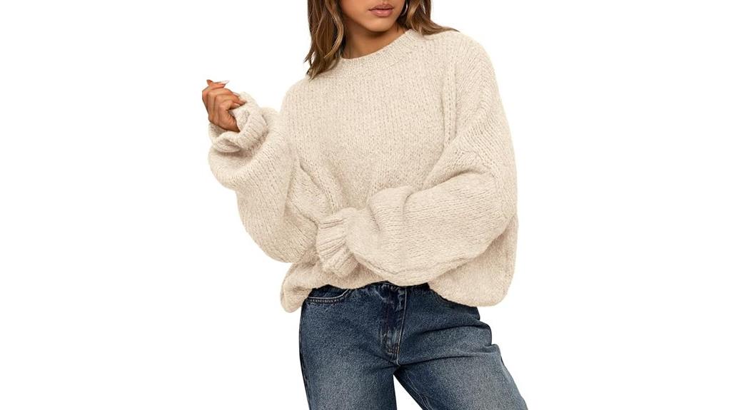 fuzzy chunky oversized sweater