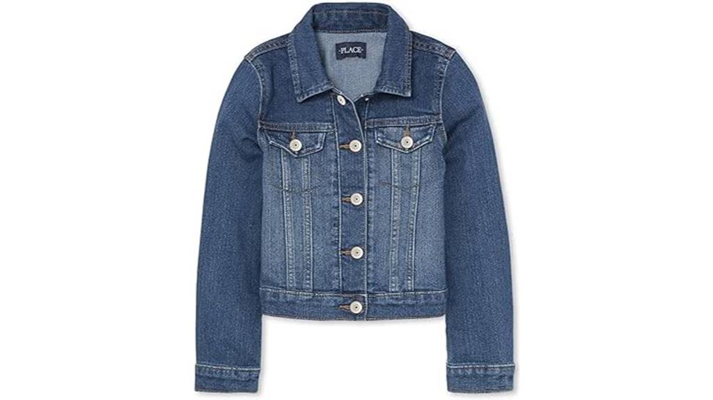 girls basic denim jacket