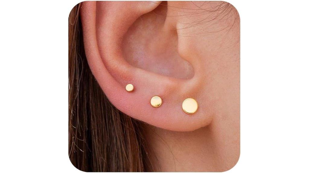 gold 14k stud earrings