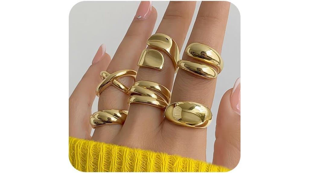 gold chunky rings