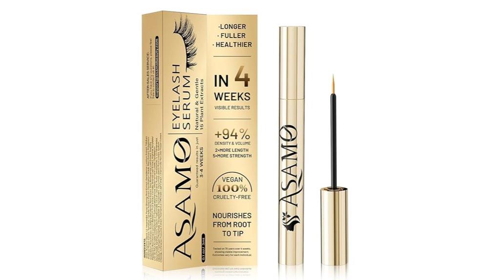 gold infused natural eyelash serum