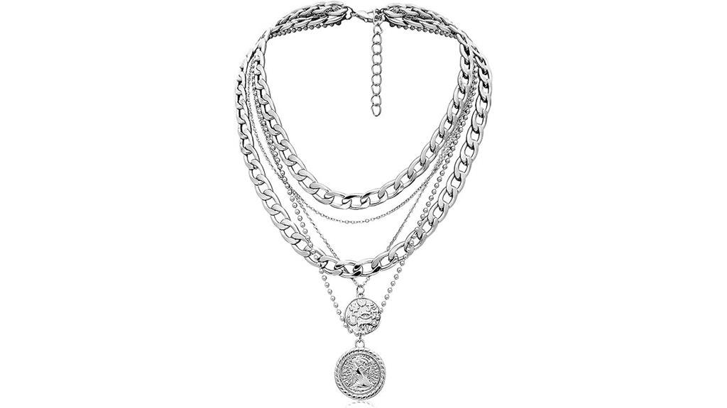 gold layered coin necklace