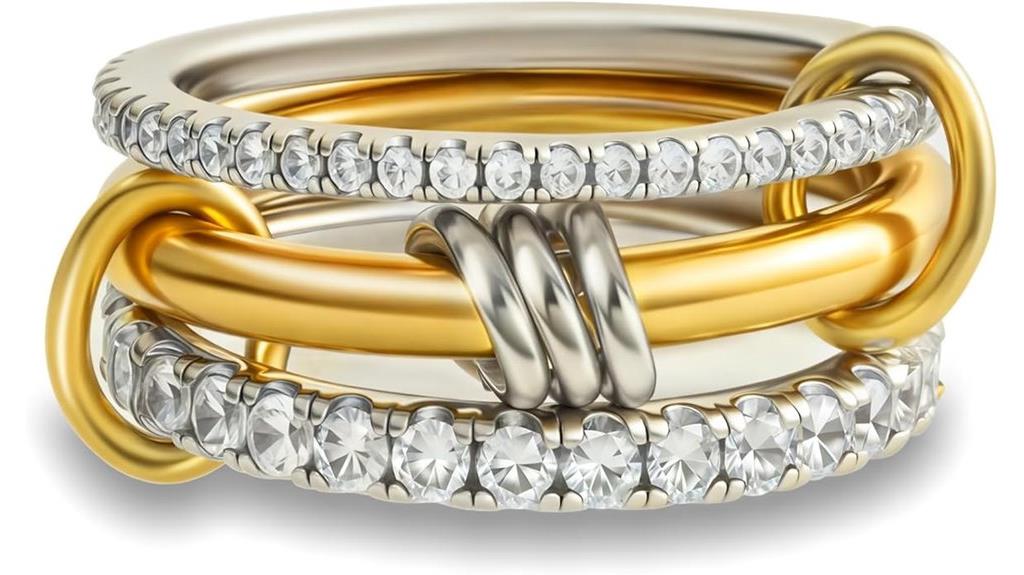 gold plated cz rings
