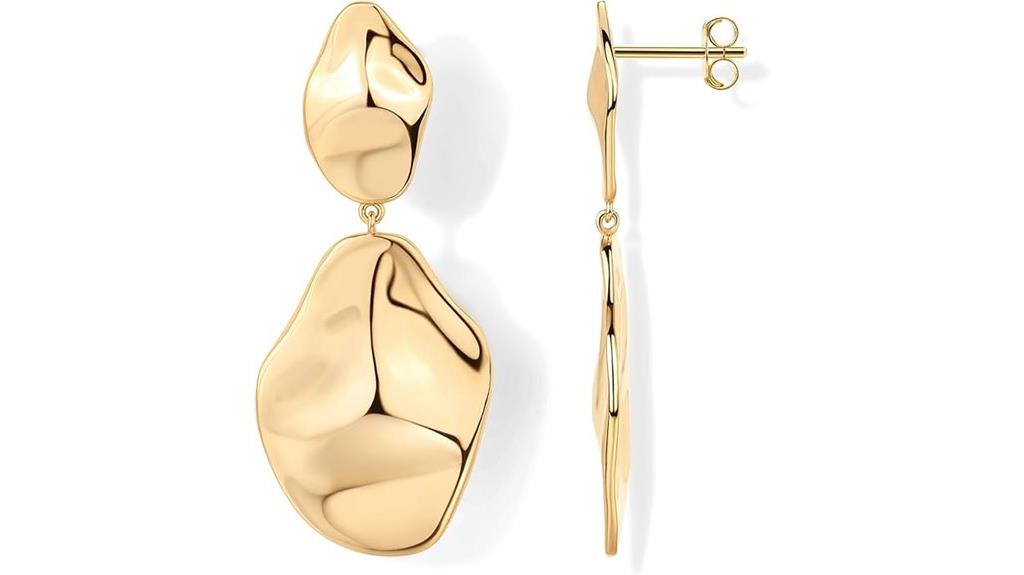 gold plated silver earrings