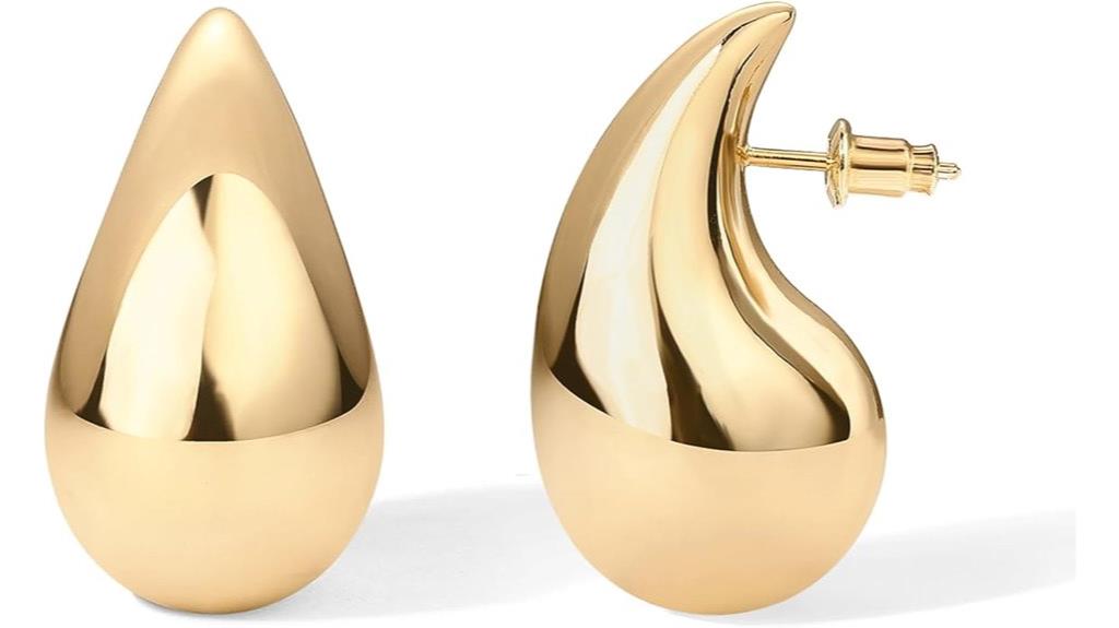 gold plated silver hoops