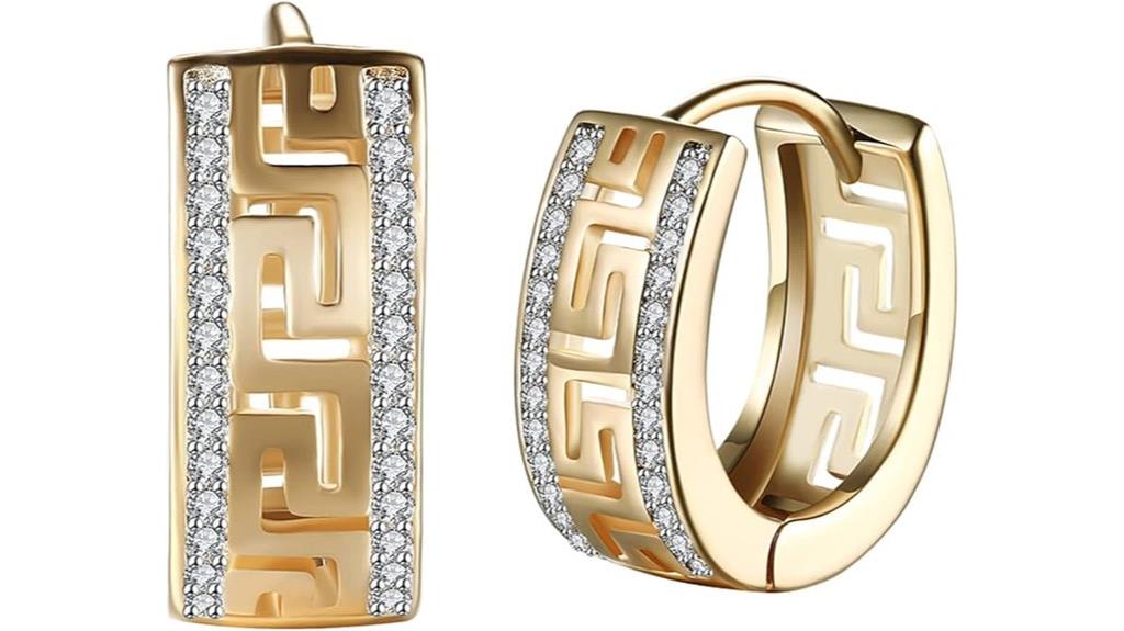 gold plated zirconia hoops