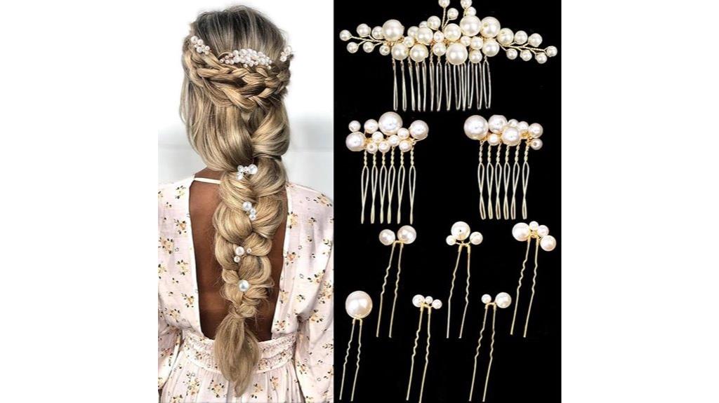gold wedding hair accessories