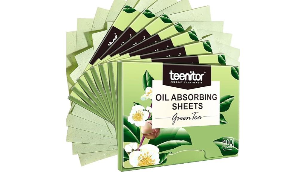 green tea blotting paper
