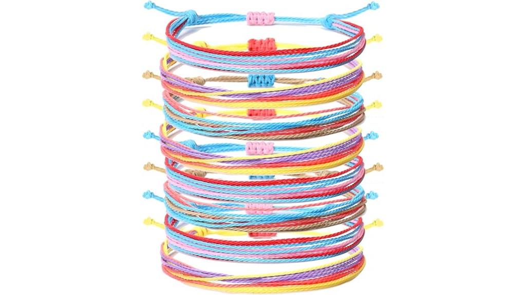 handmade braided bracelet set
