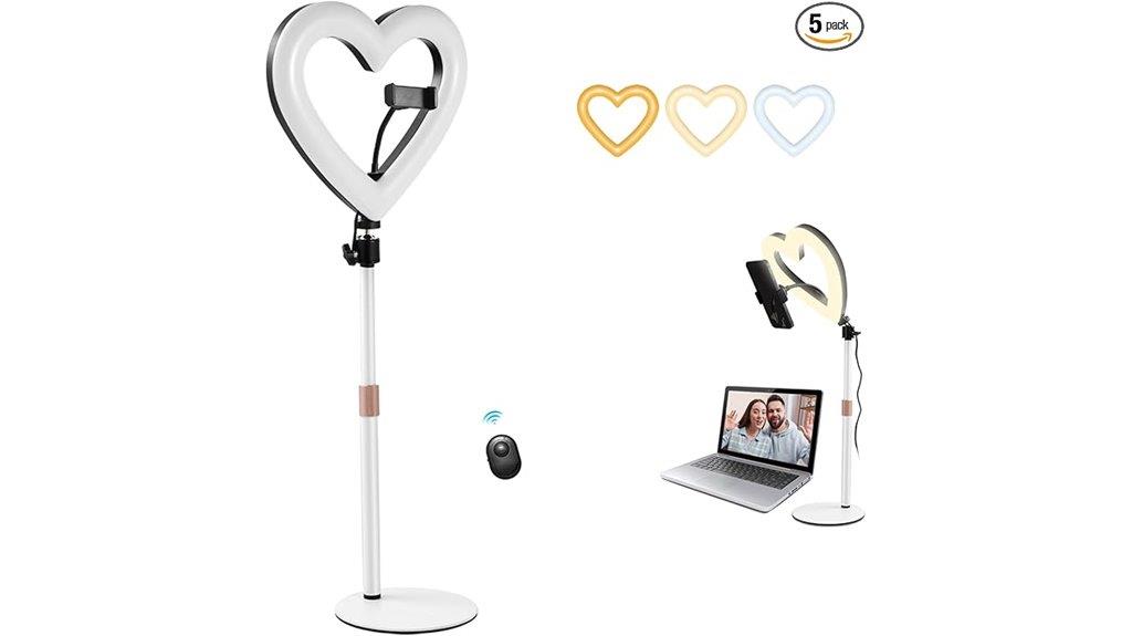 heart shaped rgb desk light