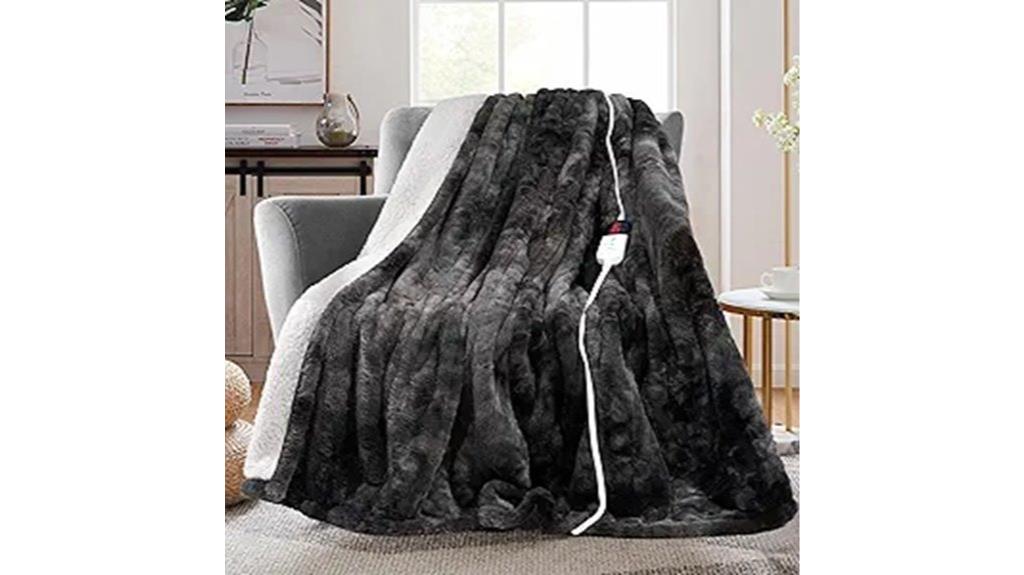 heated throw with six levels