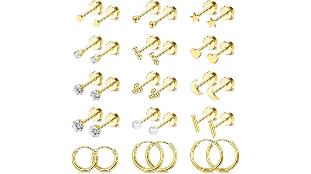 hypoallergenic steel earrings