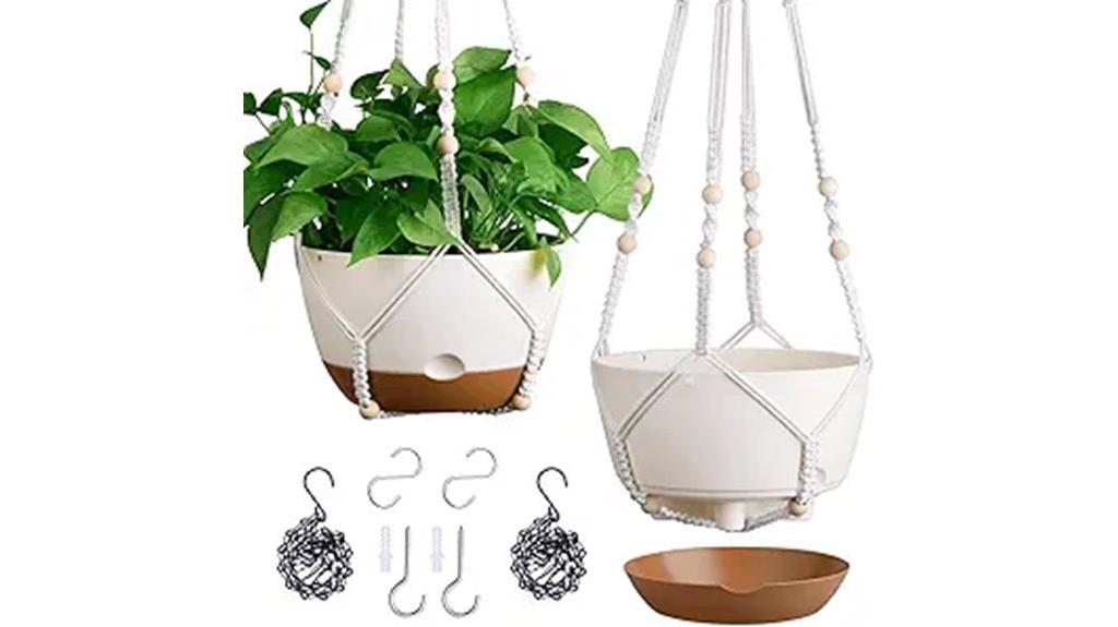 indoor self watering hanging planters