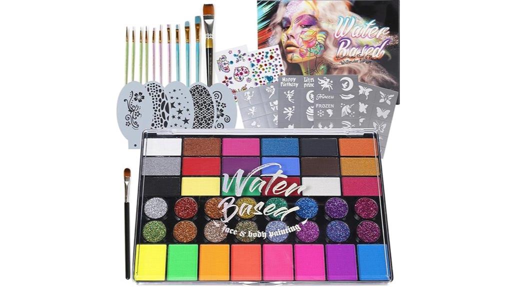kids 42 color face painting kit