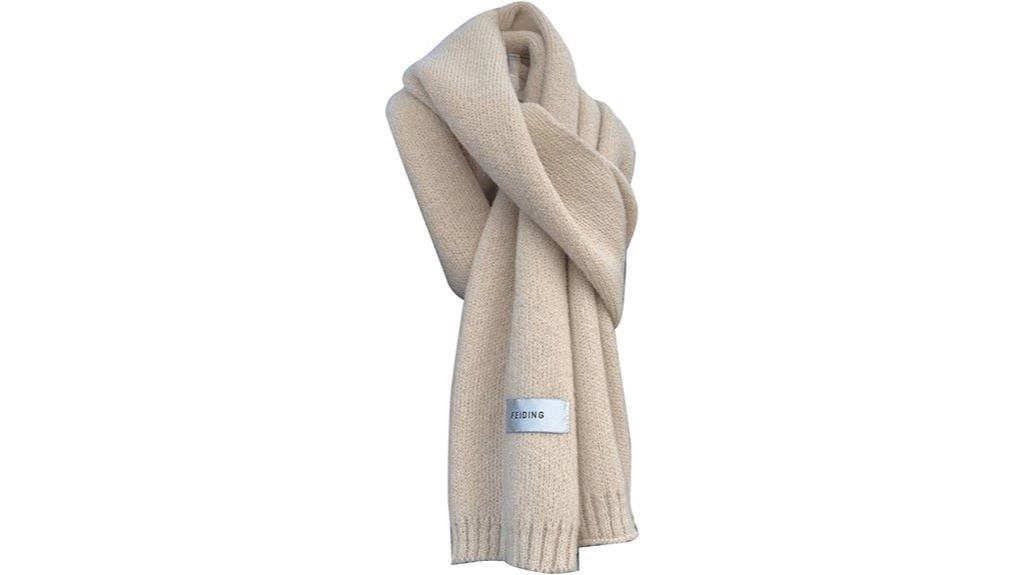 knitted letter patch scarf