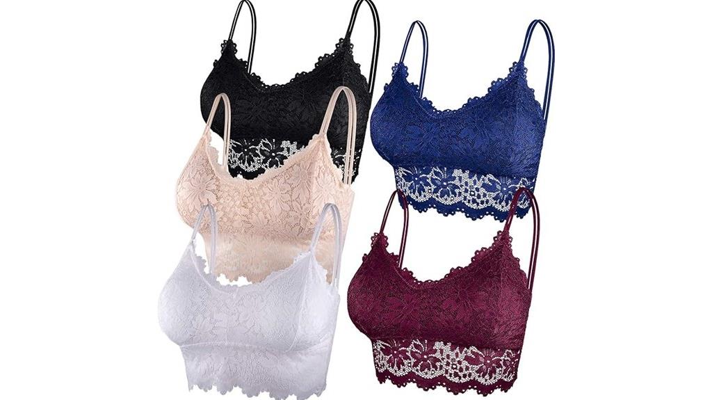 lace padded bandeau bras