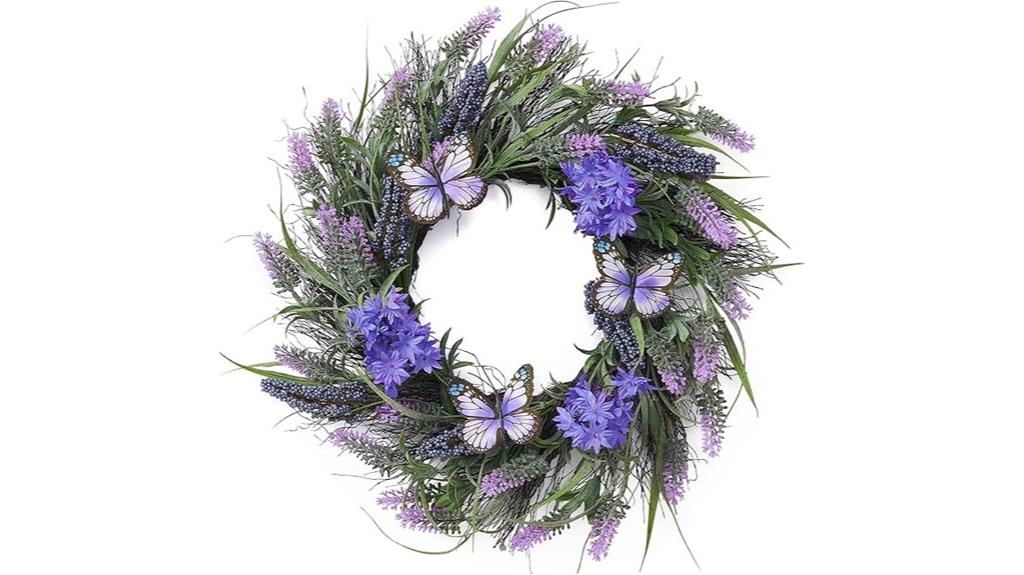 lavender wreaths with lights